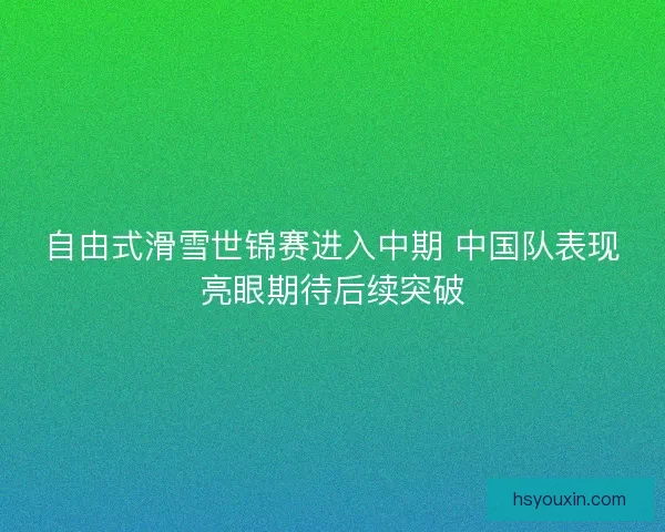 自由式滑雪世锦赛进入中期 中国队表现亮眼期待后续突破